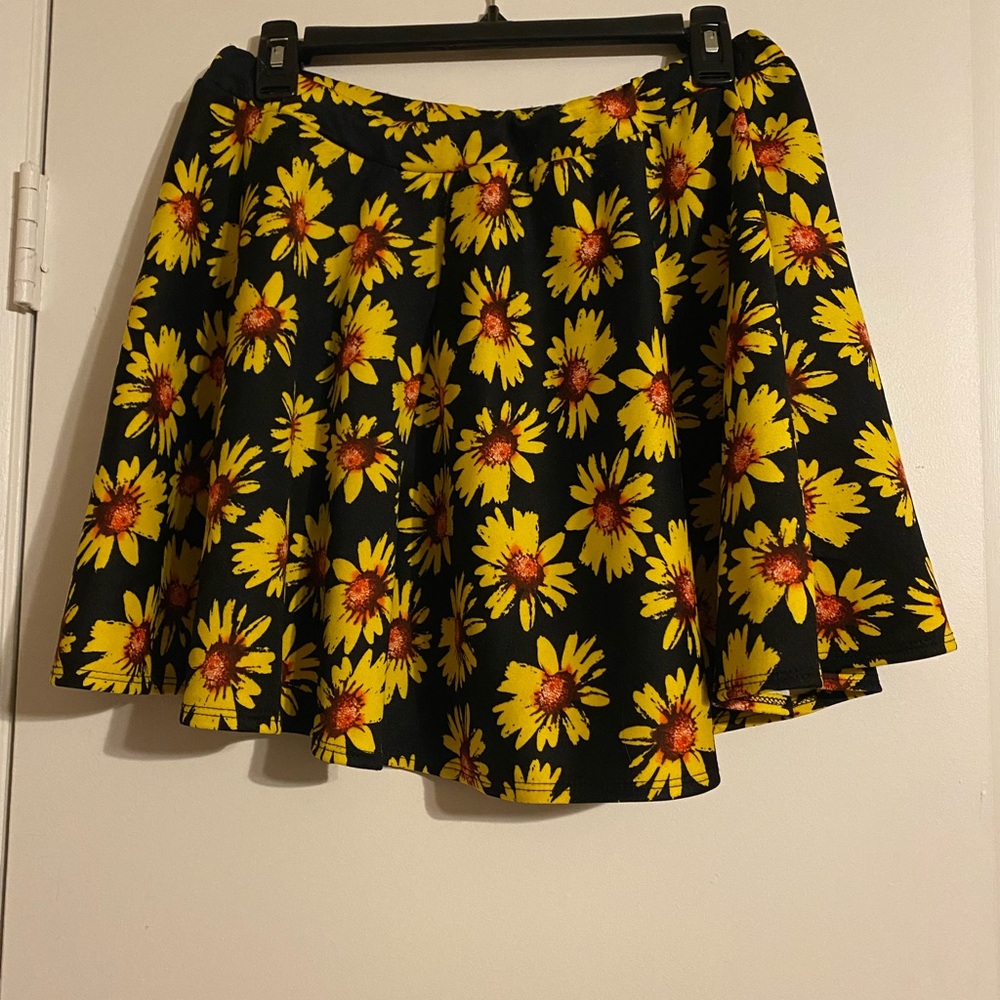 Sunflower skater skirt